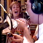 www.radioiloveit.com | Elvis Duran and Valerie Seagraves are having a cake fight during a Z100 birthday party, in this classic video aircheck made by 'radio's best friend' Art Vuolo
