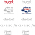 Global Radio brands, Heart, Capital FM, Choice FM, Classic FM, LBC