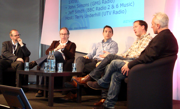 www.radioiloveit.com | Jeff Smith, John Simons, George Ergatoudis, David Courtier-Dutton and Terry Underhill talk about music research and music scheduling at the Radio Festival 2011 in Manchester (photo: Thomas Giger)