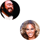 Luciano Pavarotti, Beyoncé Knowles