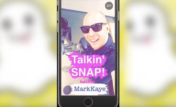 Mark Kaye is focusing on Snapchat functionalities that serve him as a radio personality (image: YouTube / Mark Kaye)