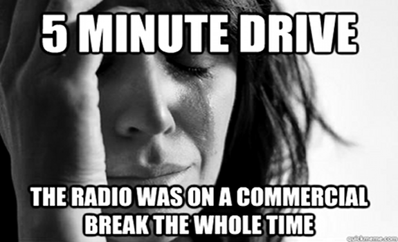 Image result for way too many radio commercials