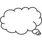 think cloud, thought cloud, text balloon